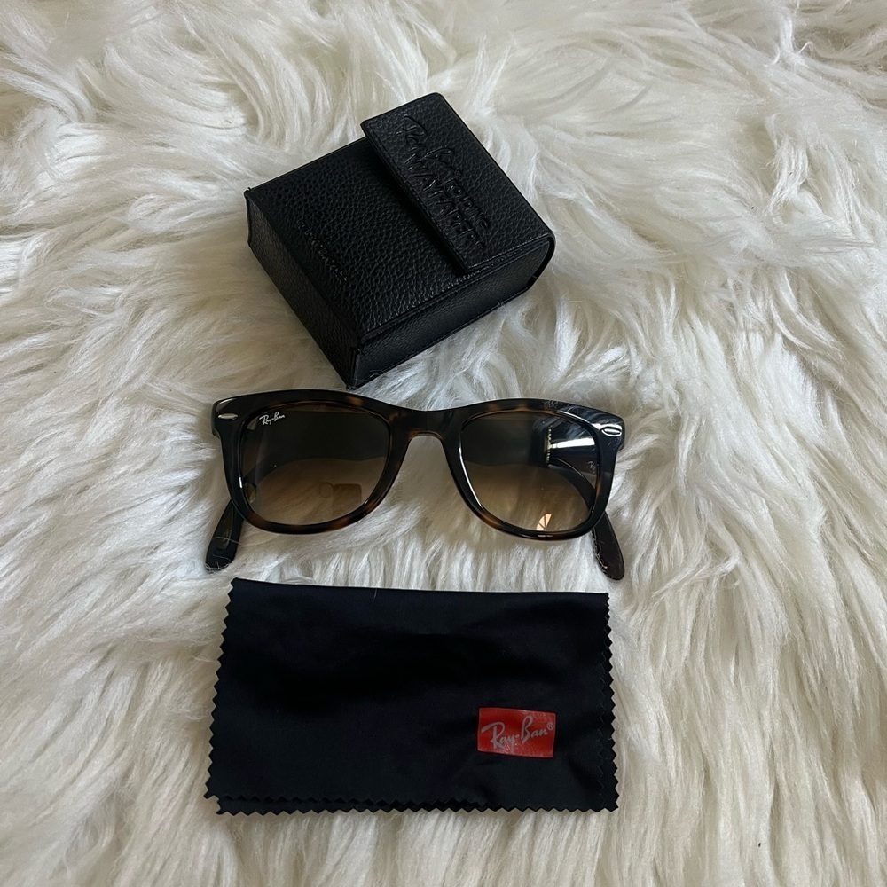 Rayban Wayfarer Folding Classic Sunglasses - Brown - Picture 2 of 10